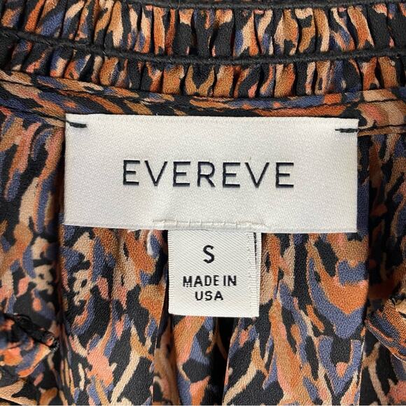 Evereve Hollis Smocked Abstract Blouse Women’s Size Small - Picture 6 of 11
